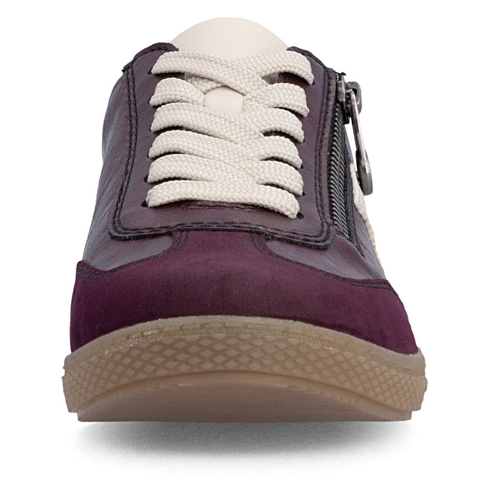 Rieker L970030 Womens Burgundy Gum Sole Trainer
