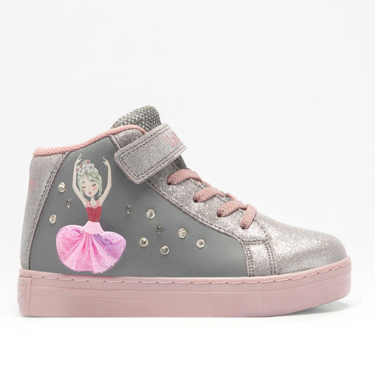 Lelli Kelly Mille Stelle Girls Grey Silver Ballerina Boot