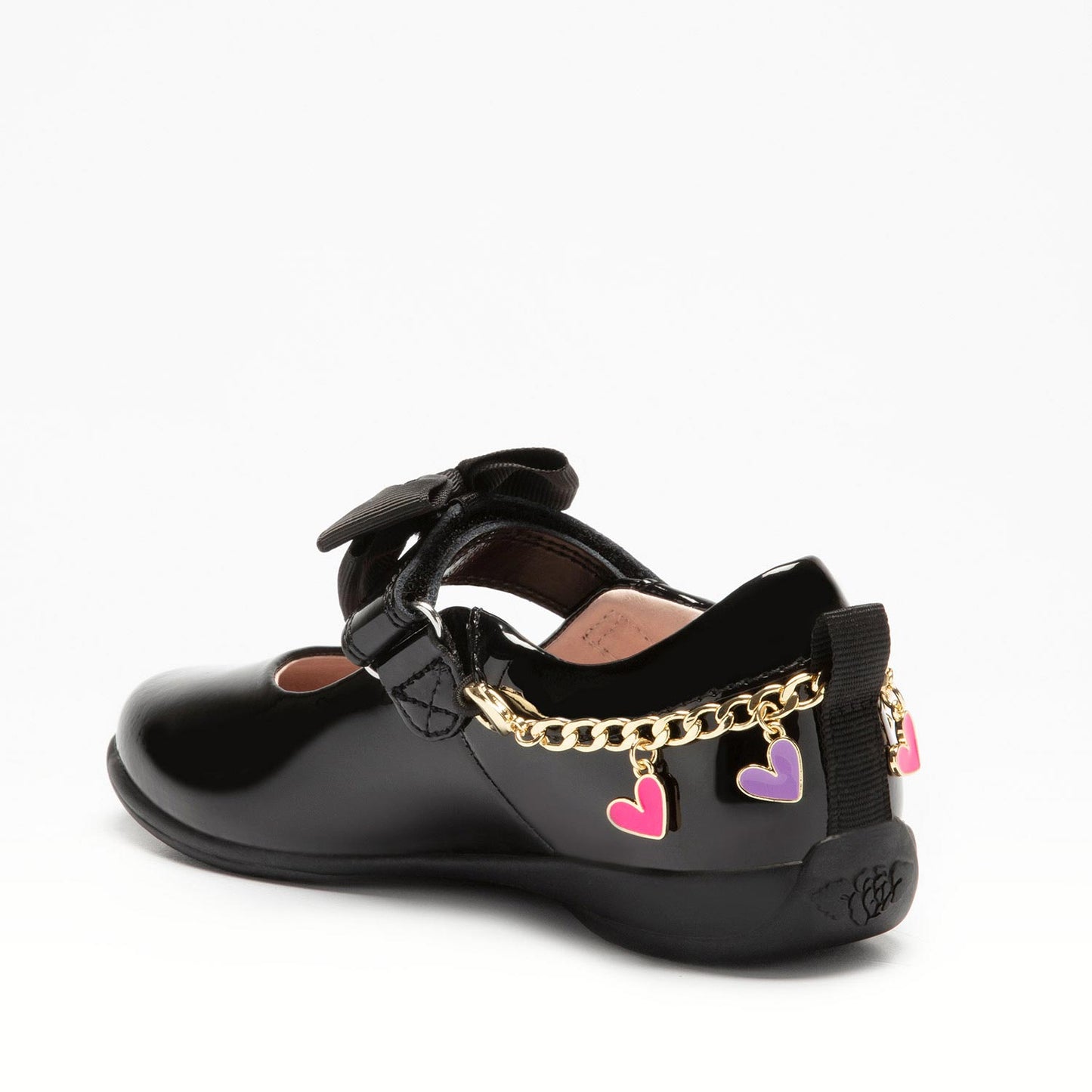 Lelli Kelly Aurora Bracelet Girls Black Patent School Shoe F Width