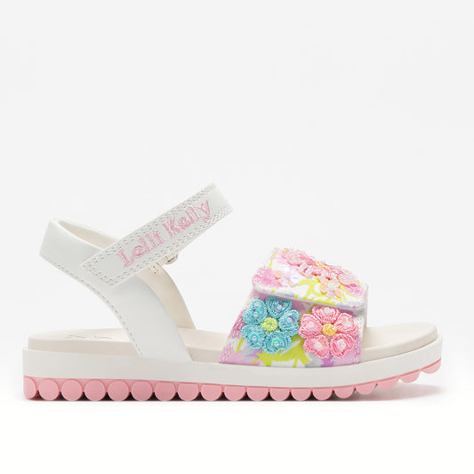 Lelli Kelly Eloise Girls White Embroidered Sandal