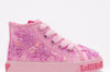 Lelli Kelly Brooke Girls Pink Decorated Canvas High Top Boot