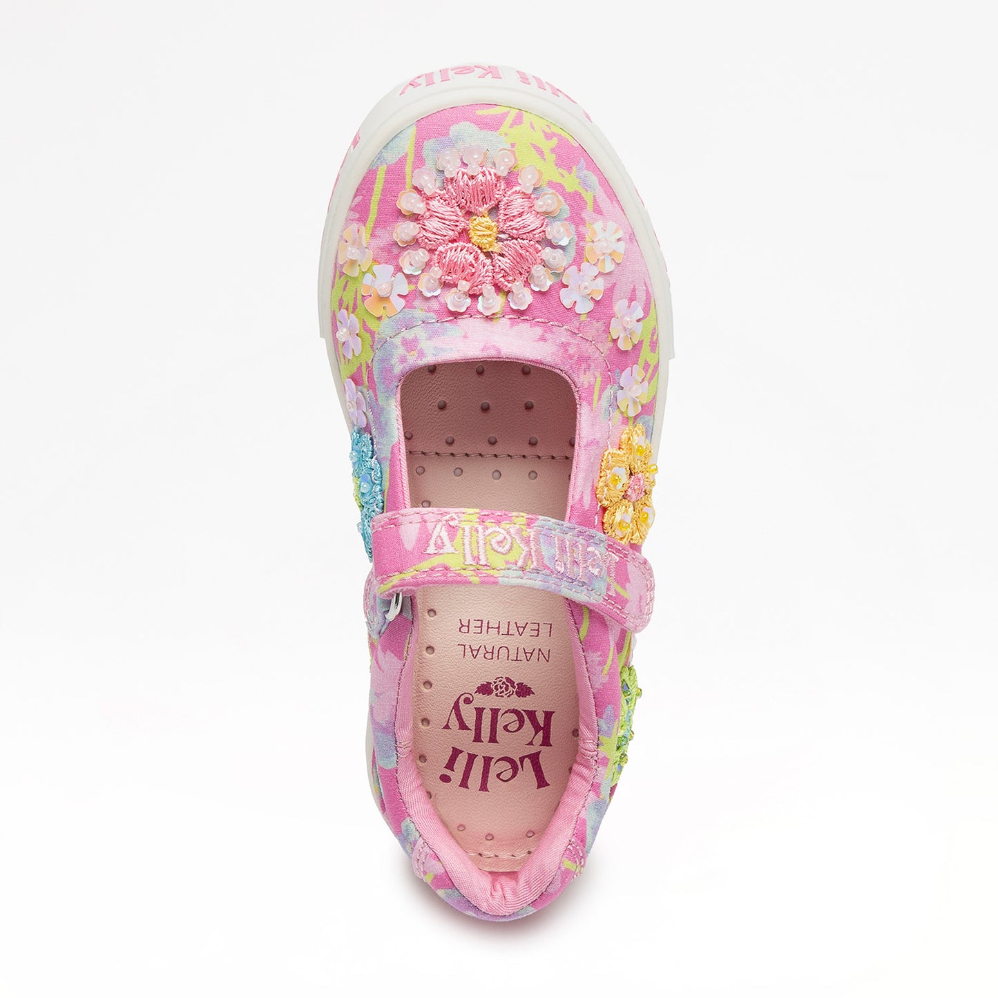 Lelli Kelly Eloise Girls Pink Embroidered Canvas Shoe