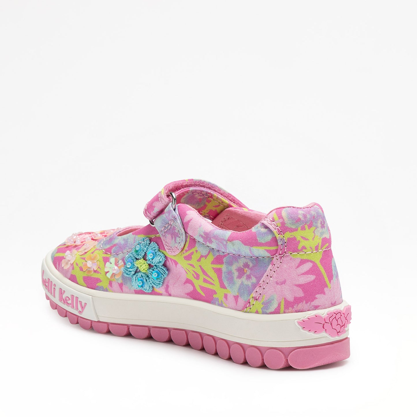 Lelli Kelly Eloise Girls Pink Embroidered Canvas Shoe