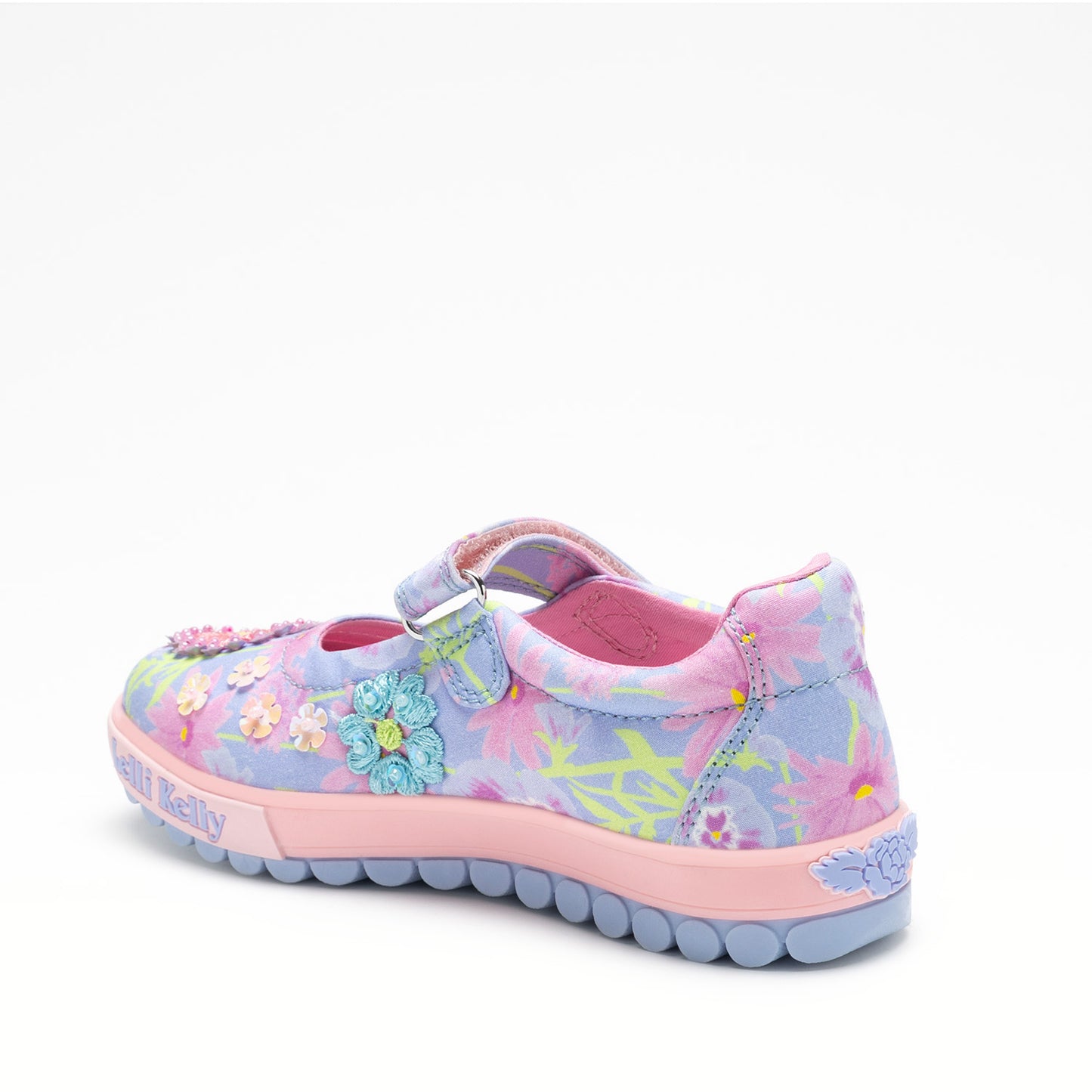 Lelli Kelly Eloise Girls Lilac Embroidered Canvas Shoe