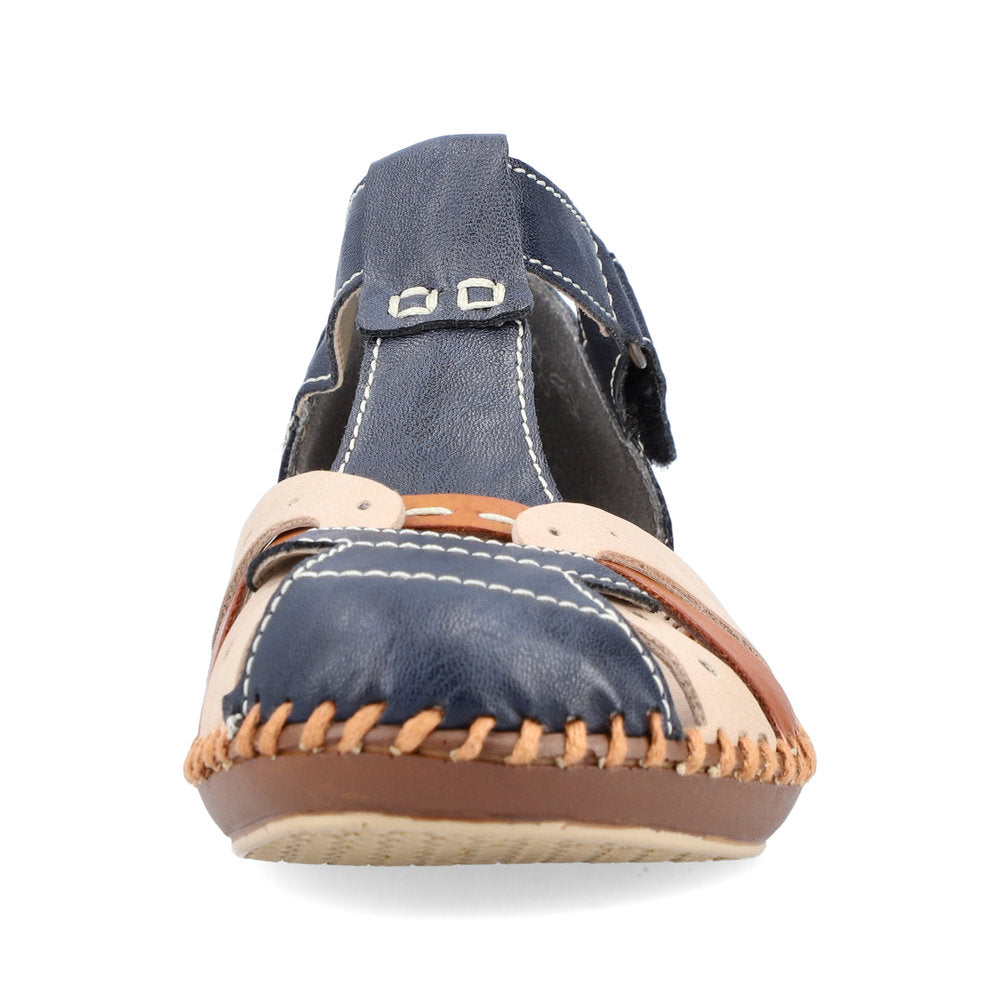 Rieker M165514 Womens Navy Combi Closed Toe Sandal