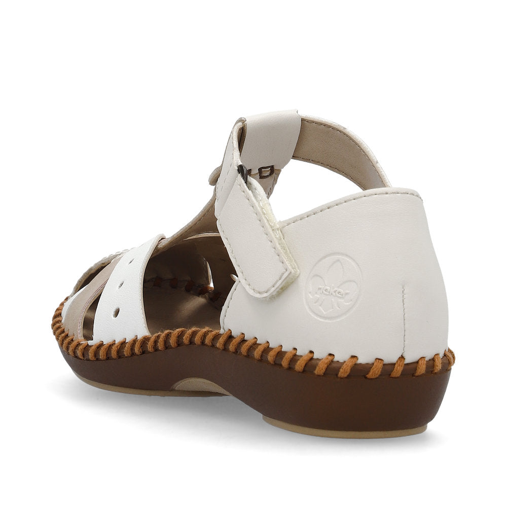 Rieker M165561 Womens Cream Closed Toe Sandal