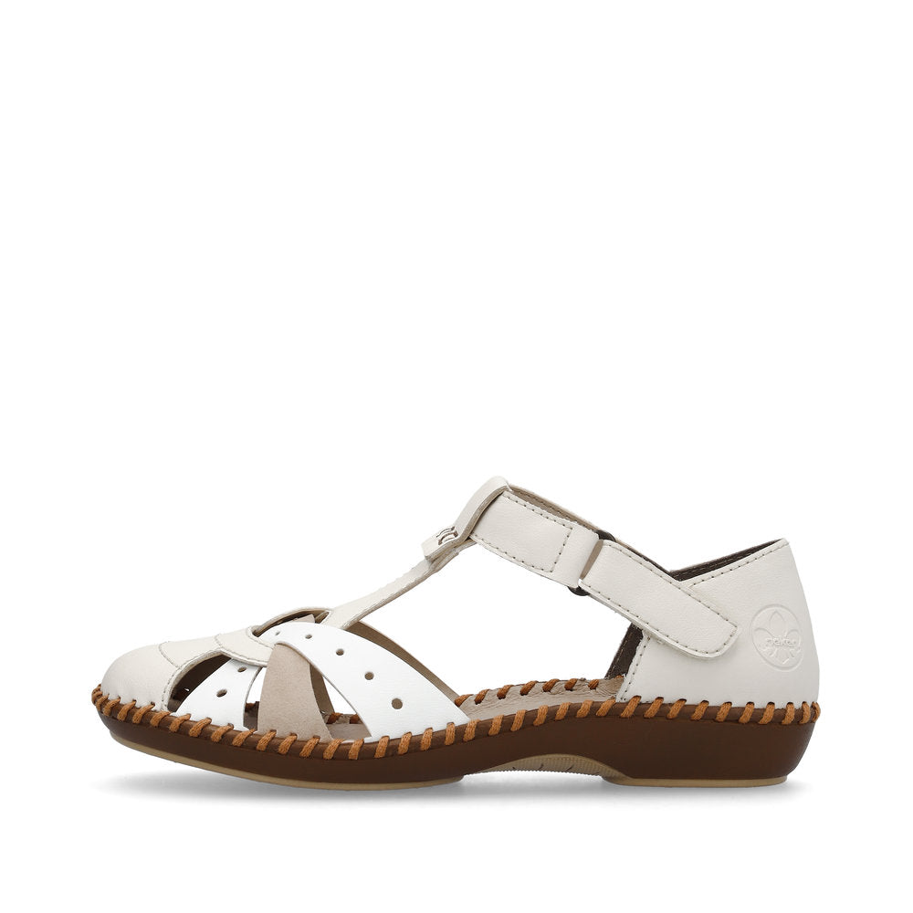 Rieker M165561 Womens Cream Closed Toe Sandal
