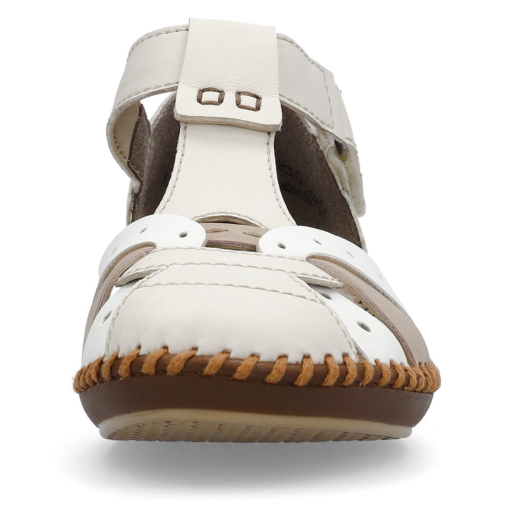 Rieker M165561 Womens Cream Closed Toe Sandal