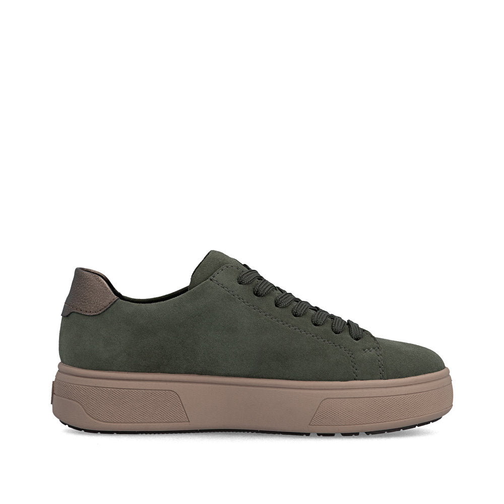 Rieker M770155 Womens Green Gum Platform Trainer
