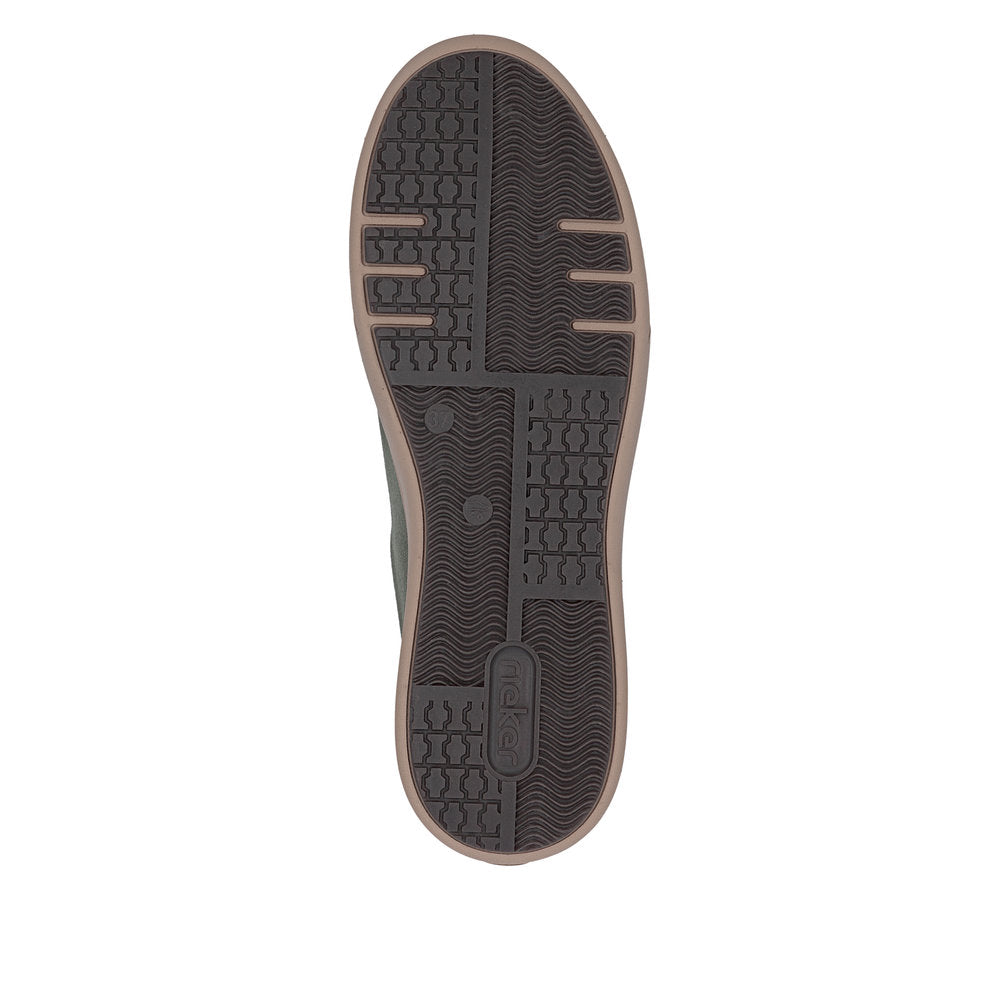 Rieker M770155 Womens Green Gum Platform Trainer
