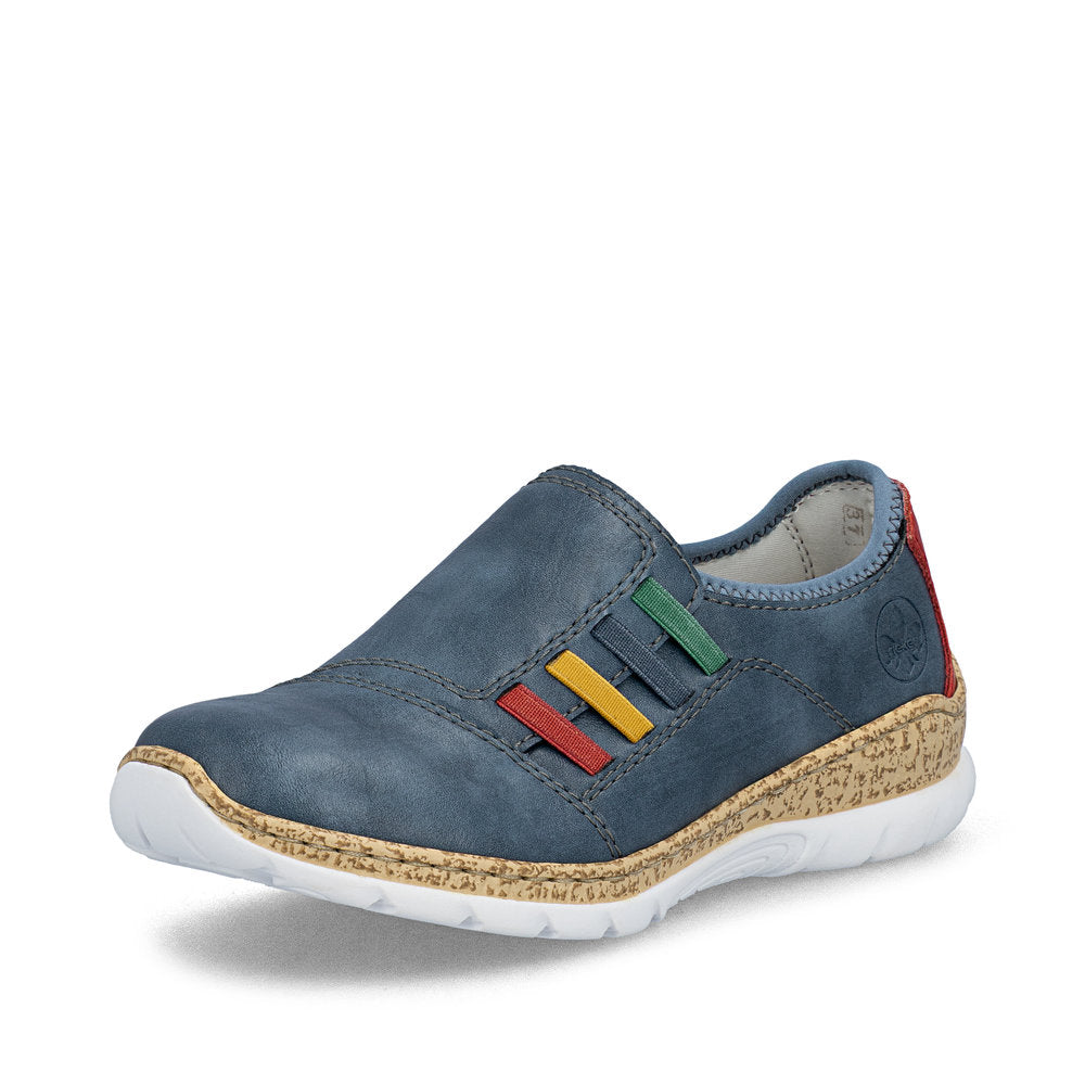 Rieker N426414 Womens Blue Slip On Shoe