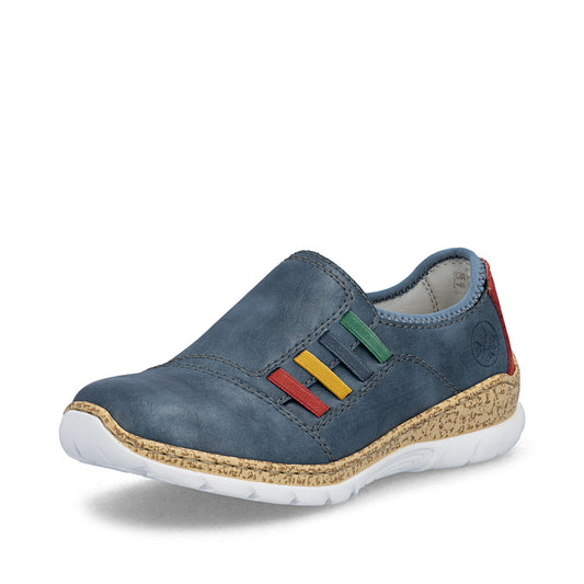 Rieker N426414 Womens Blue Slip On Shoe