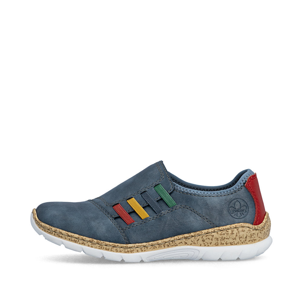 Rieker N426414 Womens Blue Slip On Shoe