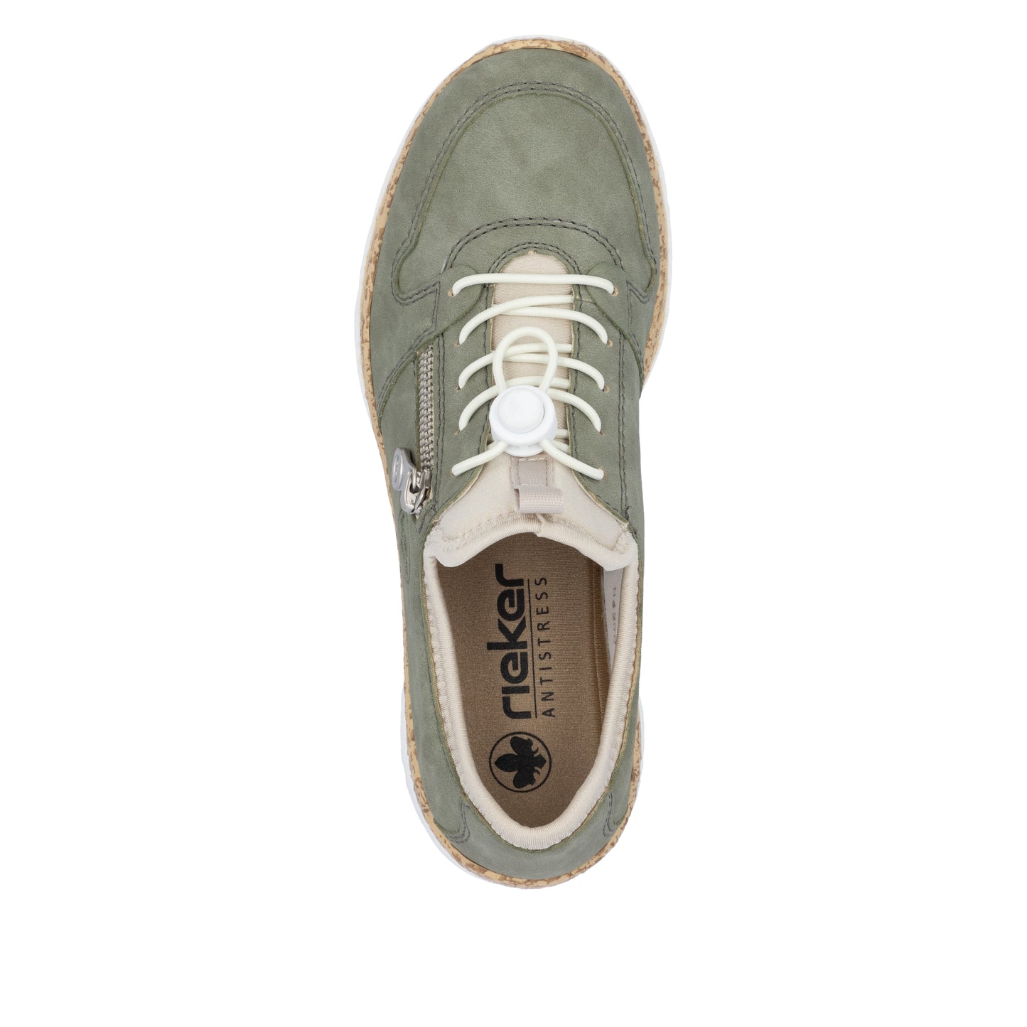 Rieker N42G052 Womens Sage Green Trainer