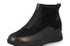 Rieker N936201 Womens Black Metallic Wedge Trainer Boot