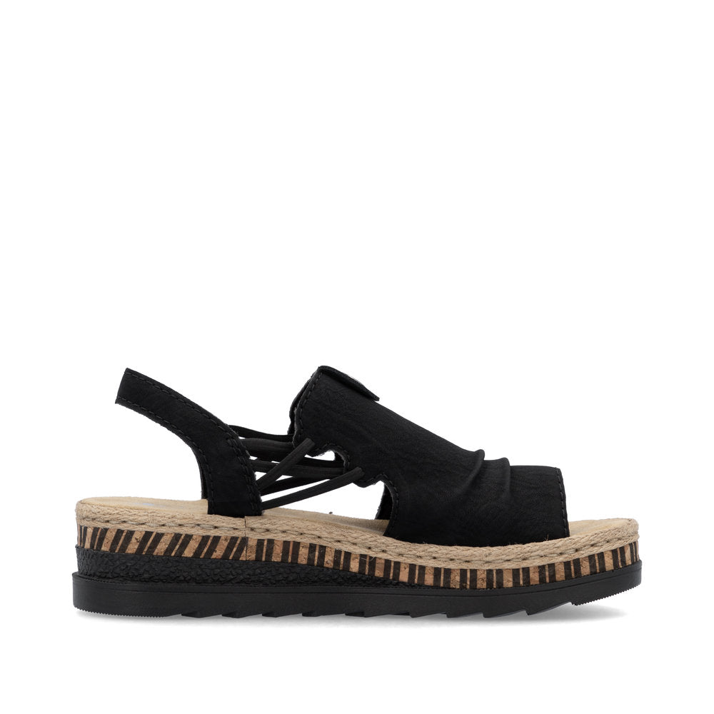 Rieker V797200 Womens Black Extra Coverage Sandal