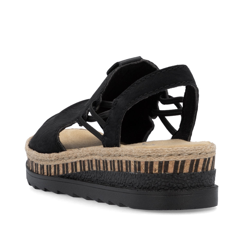 Rieker V797200 Womens Black Extra Coverage Sandal
