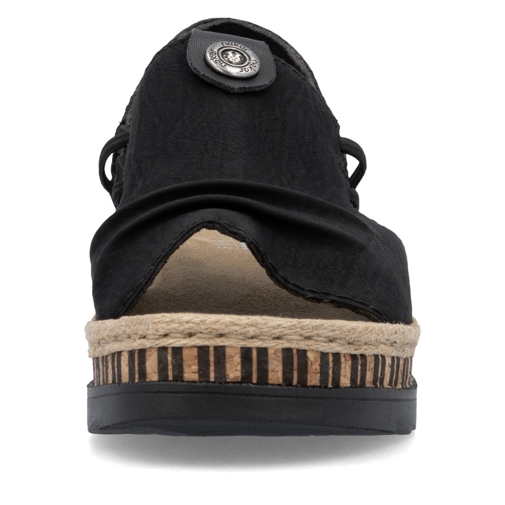 Rieker V797200 Womens Black Extra Coverage Sandal