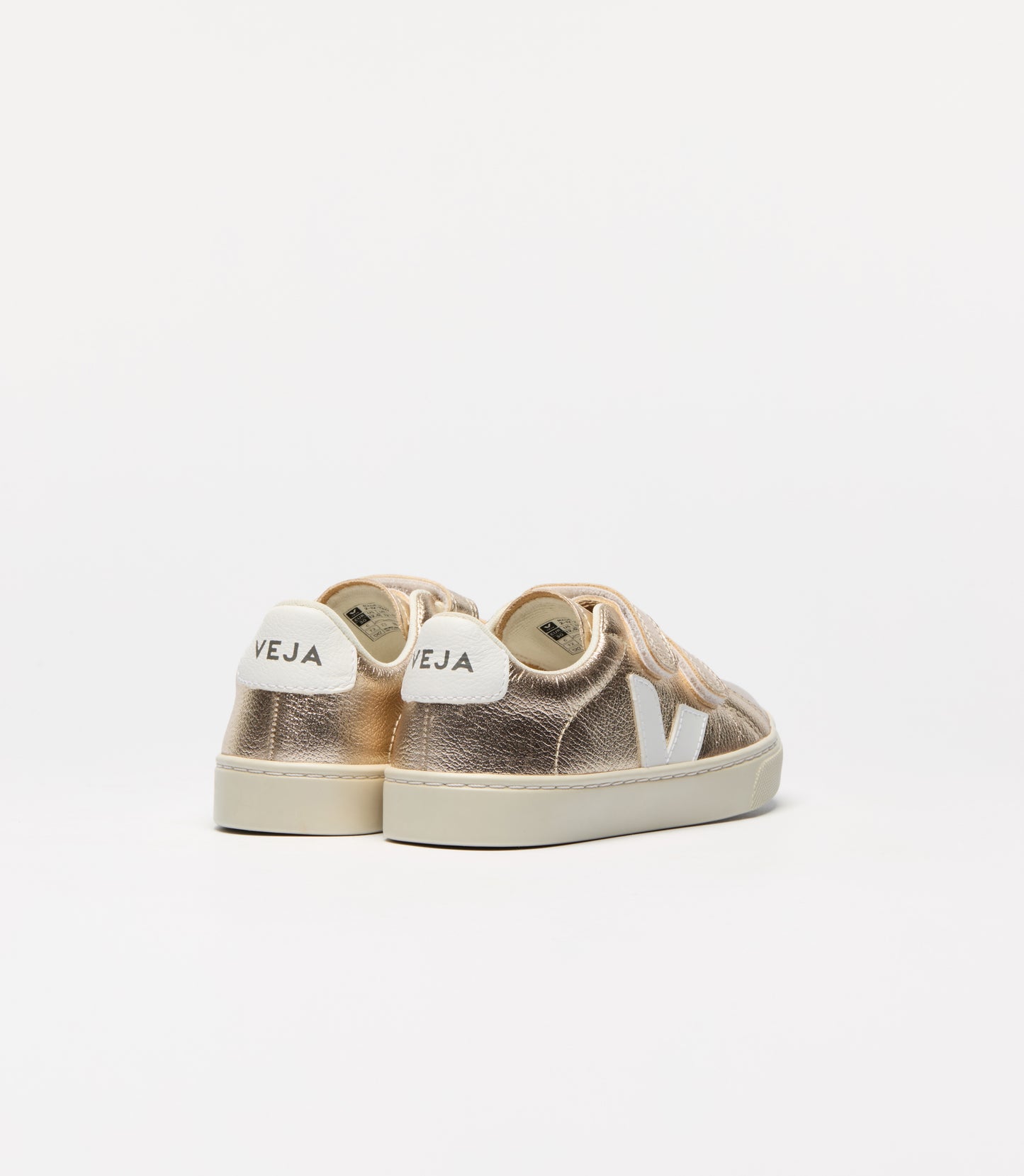 Veja Esplar Riptape Girls Platine Metallic Trainer