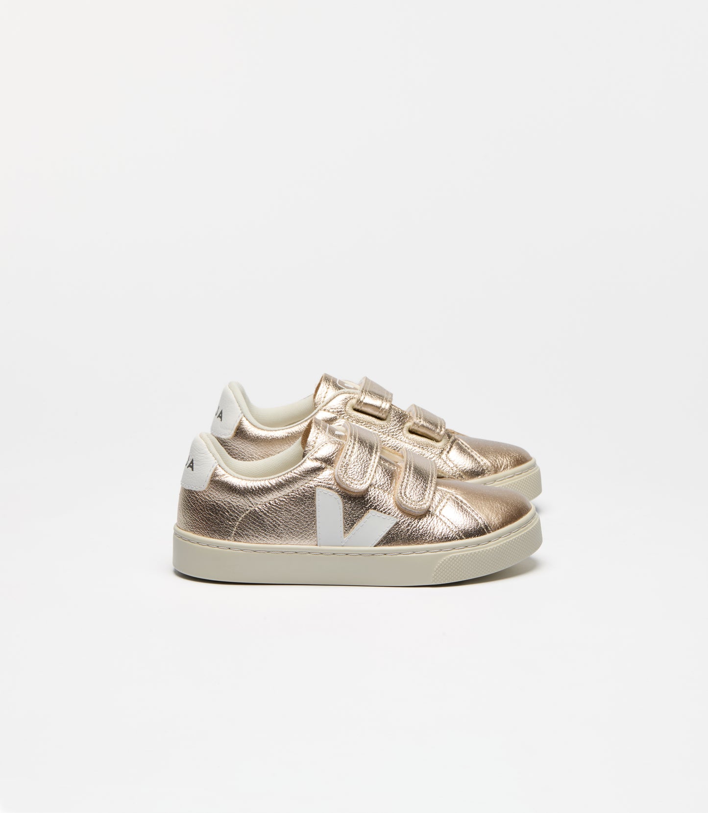 Veja Esplar Riptape Girls Platine Metallic Trainer