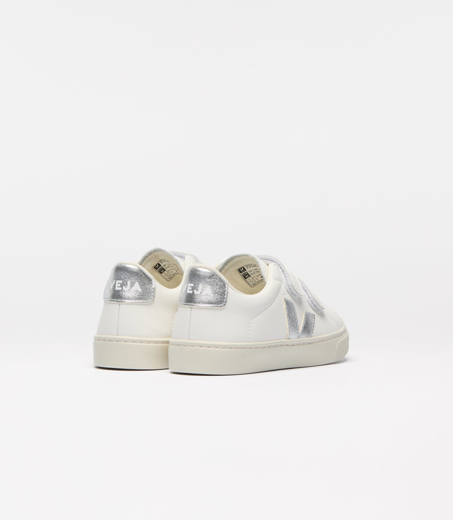 Veja Esplar Riptape Girls White Silver Trainer