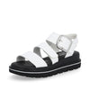 Rieker W165080 Womens White Chunky Platform Sandal