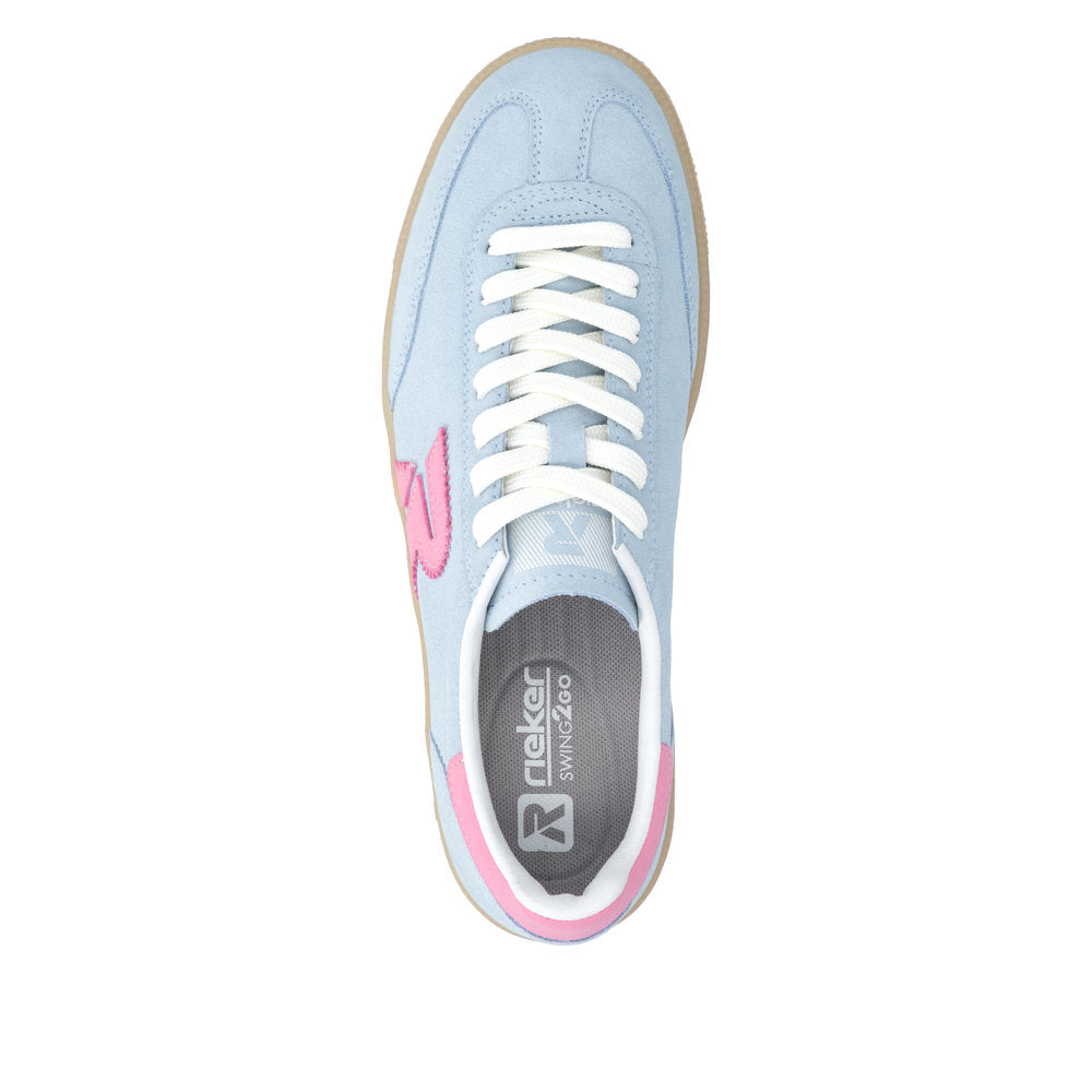 Rieker Sport W220010 Womens Blue Pink Trainer