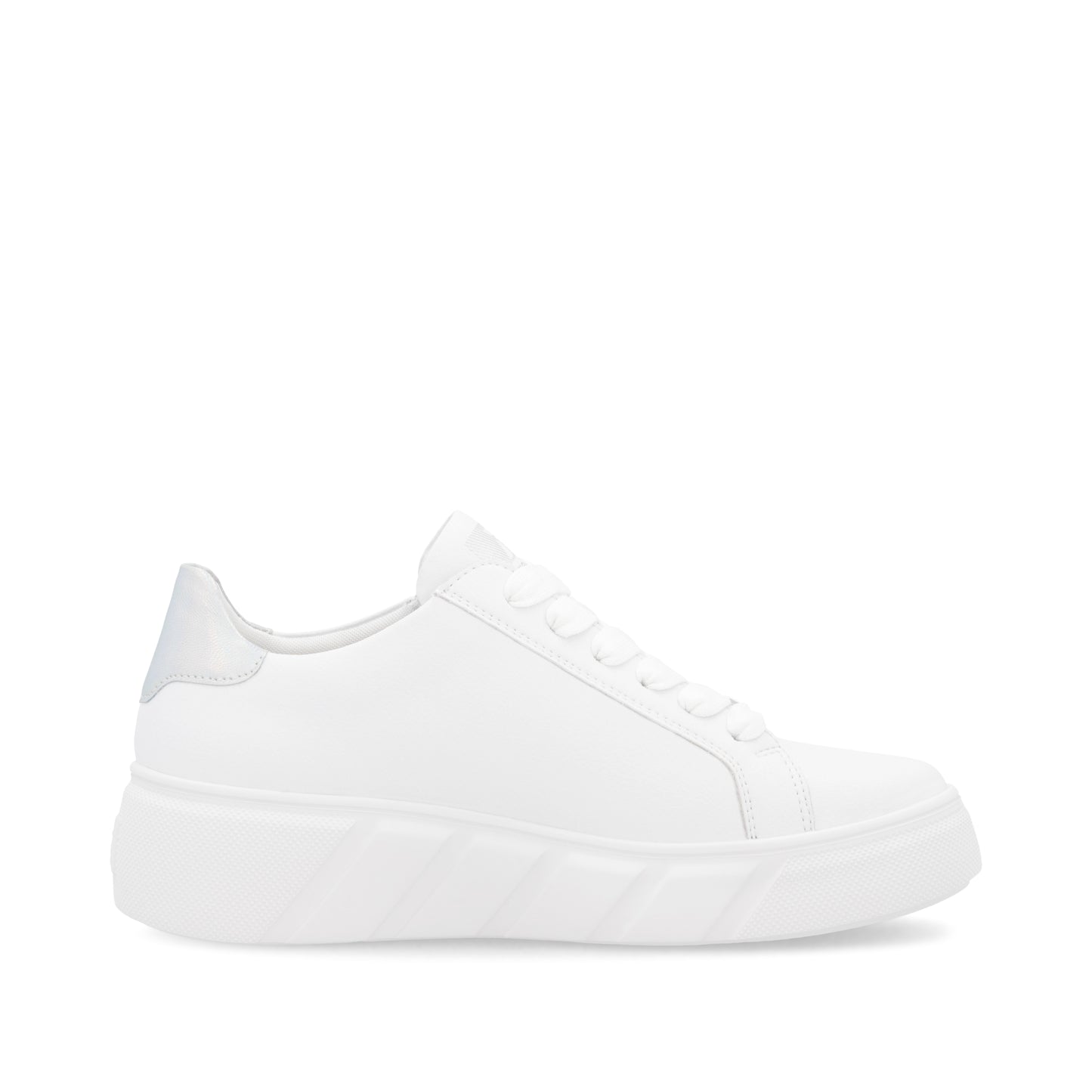 Rieker W260580 Womens White Platform Trainer