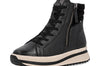 Rieker W387000 Womens Black Lace Platform Boot