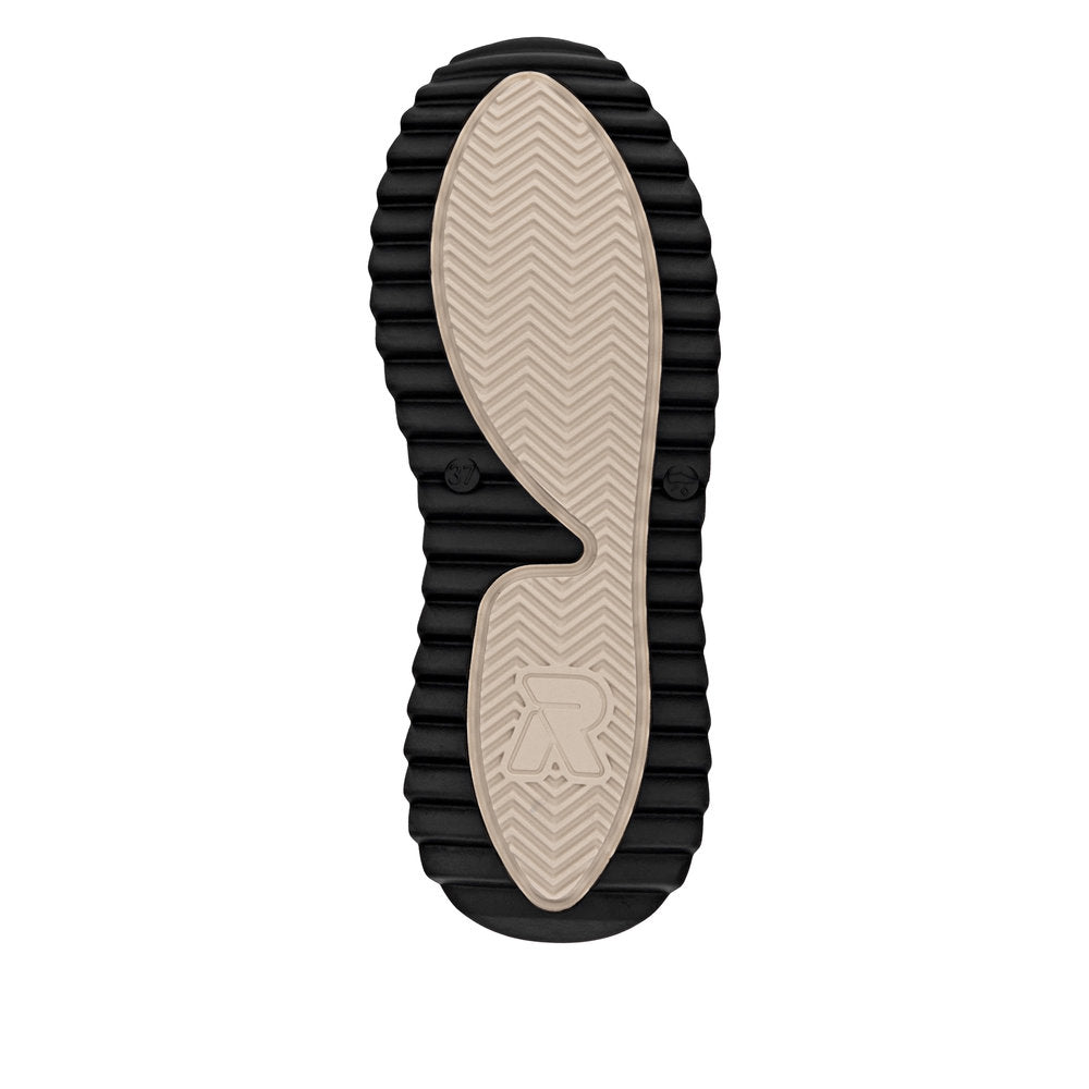 Rieker W387000 Womens Black Lace Platform Boot