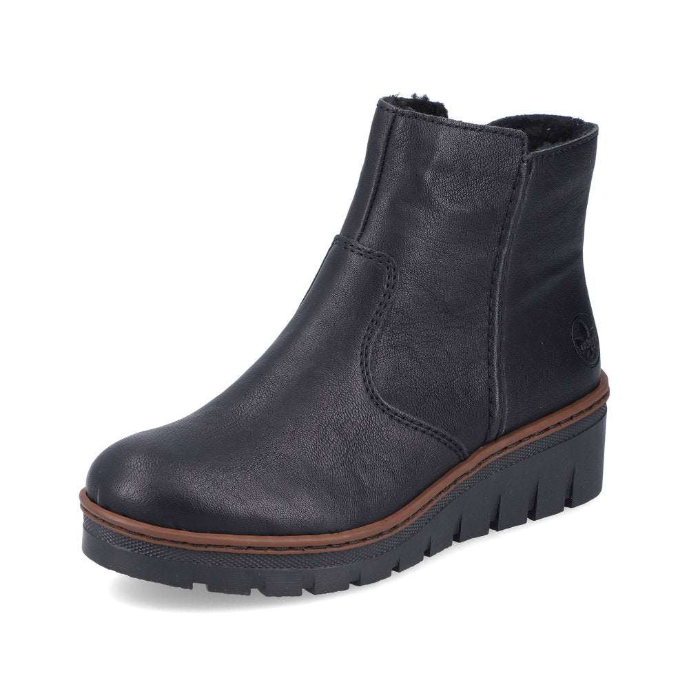 Rieker X916500 Womens Black Wedge Boot