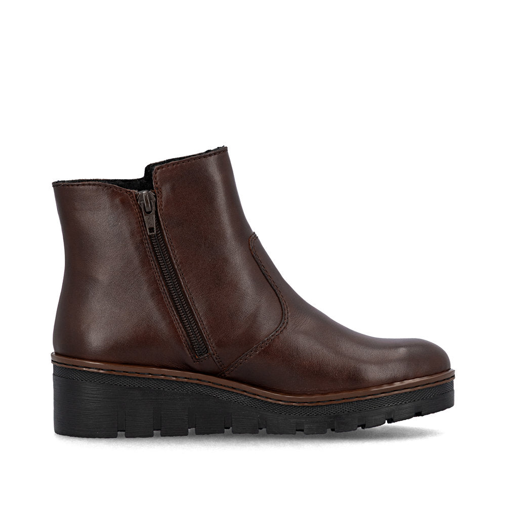 Rieker X916527 Womens Brown Wedge Boot