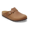Birkenstock Boston Womens Cognac Leather Clog Shoe