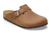 Birkenstock Boston Womens Cognac Leather Clog Shoe