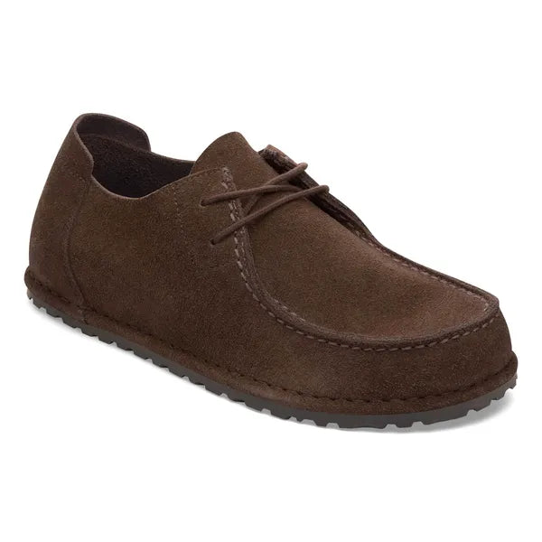 Birkenstock Utti Lace Womens Coffee Suede Shoe