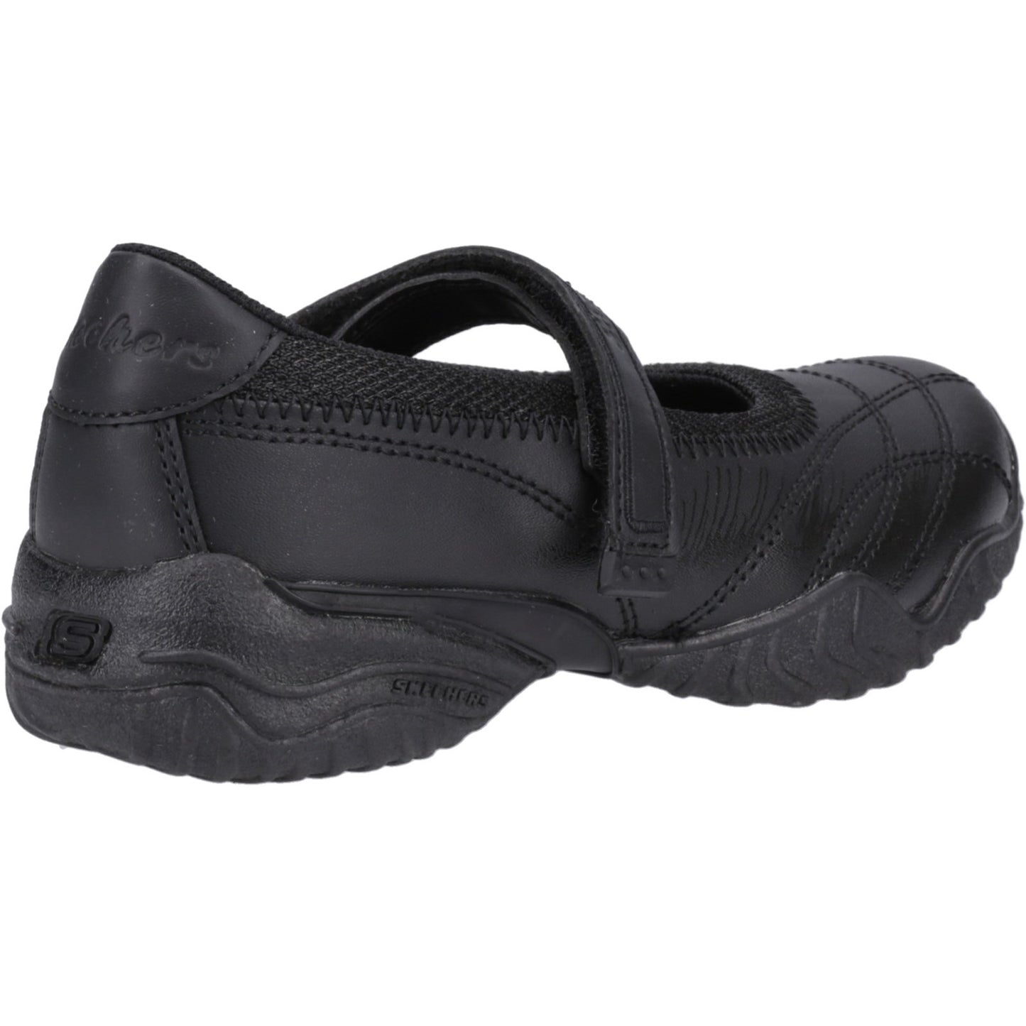Skechers Velocity Pouty Girls Black School Shoe