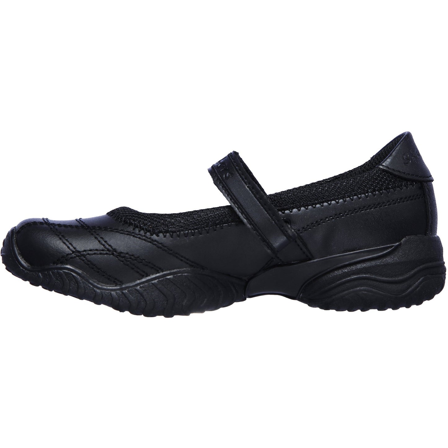Skechers Velocity Pouty Girls Black School Shoe