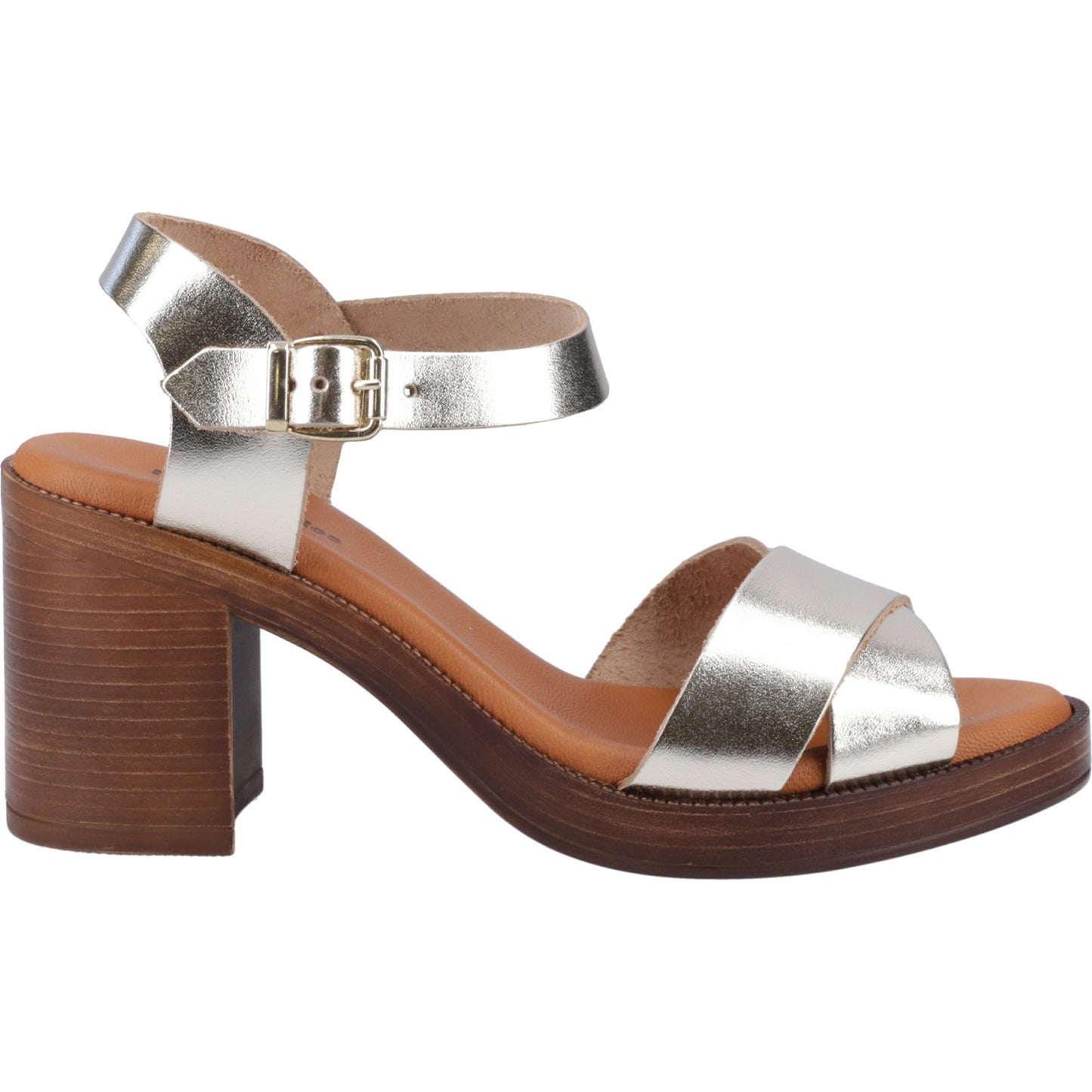 Hush Puppies Georgia Womens Gold Heeled Sandal