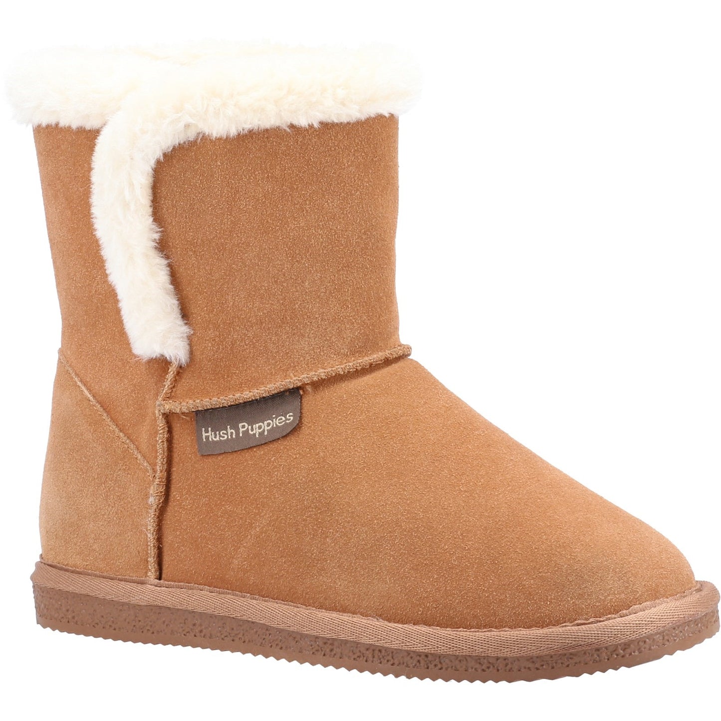 Hush Puppies Ashleigh Womens Tan Slipper Bootie