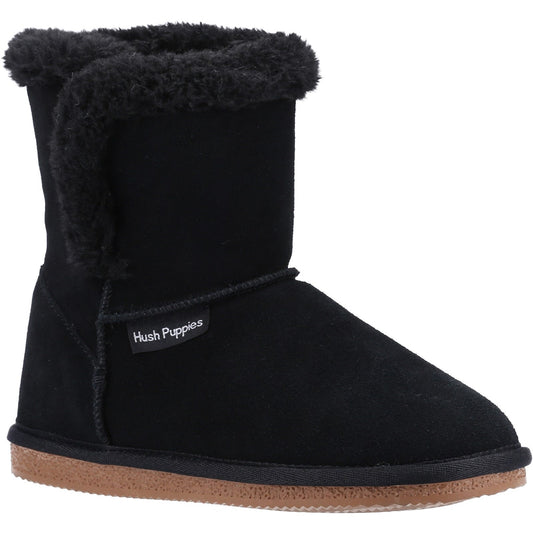 Hush Puppies Ashleigh Womens Black Slipper Bootie