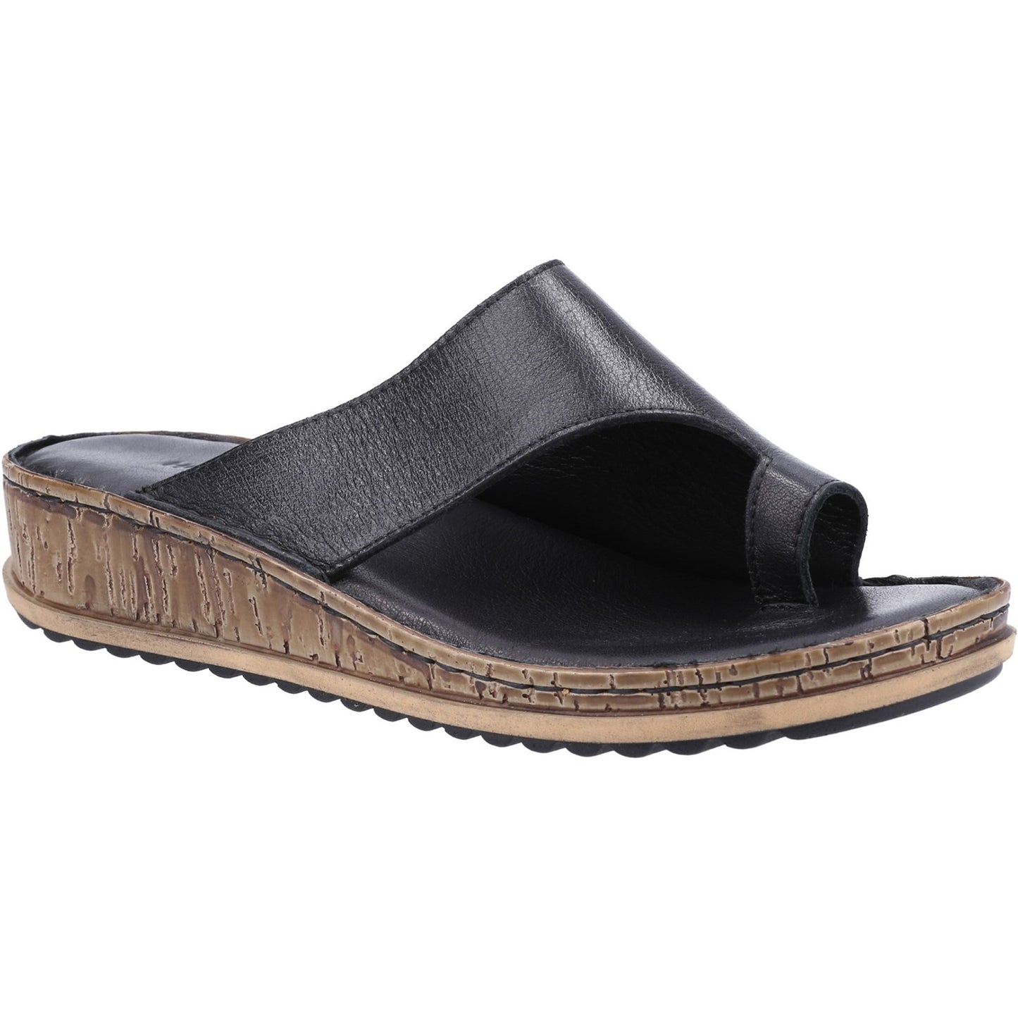 Hush Puppies Elissa Womens Black Toepost Sandals
