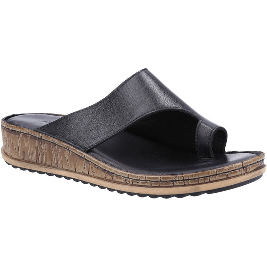 Hush Puppies Elissa Womens Black Toepost Sandals