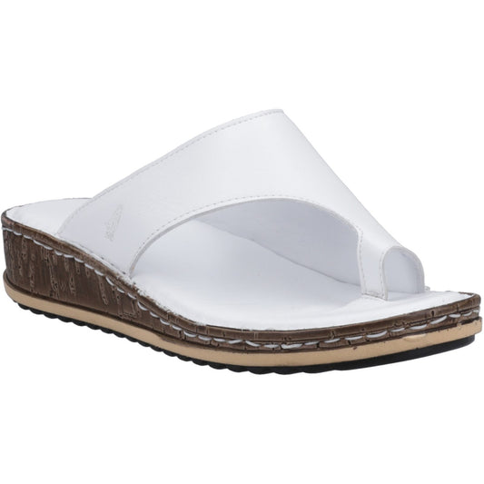 Hush Puppies Elissa Womens White Toepost Sandals