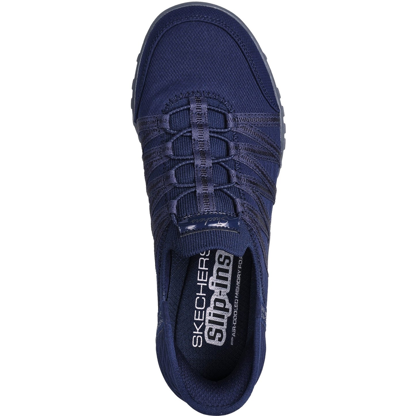 Skechers Breathe-Easy Roll With Me Womens Navy Trainer