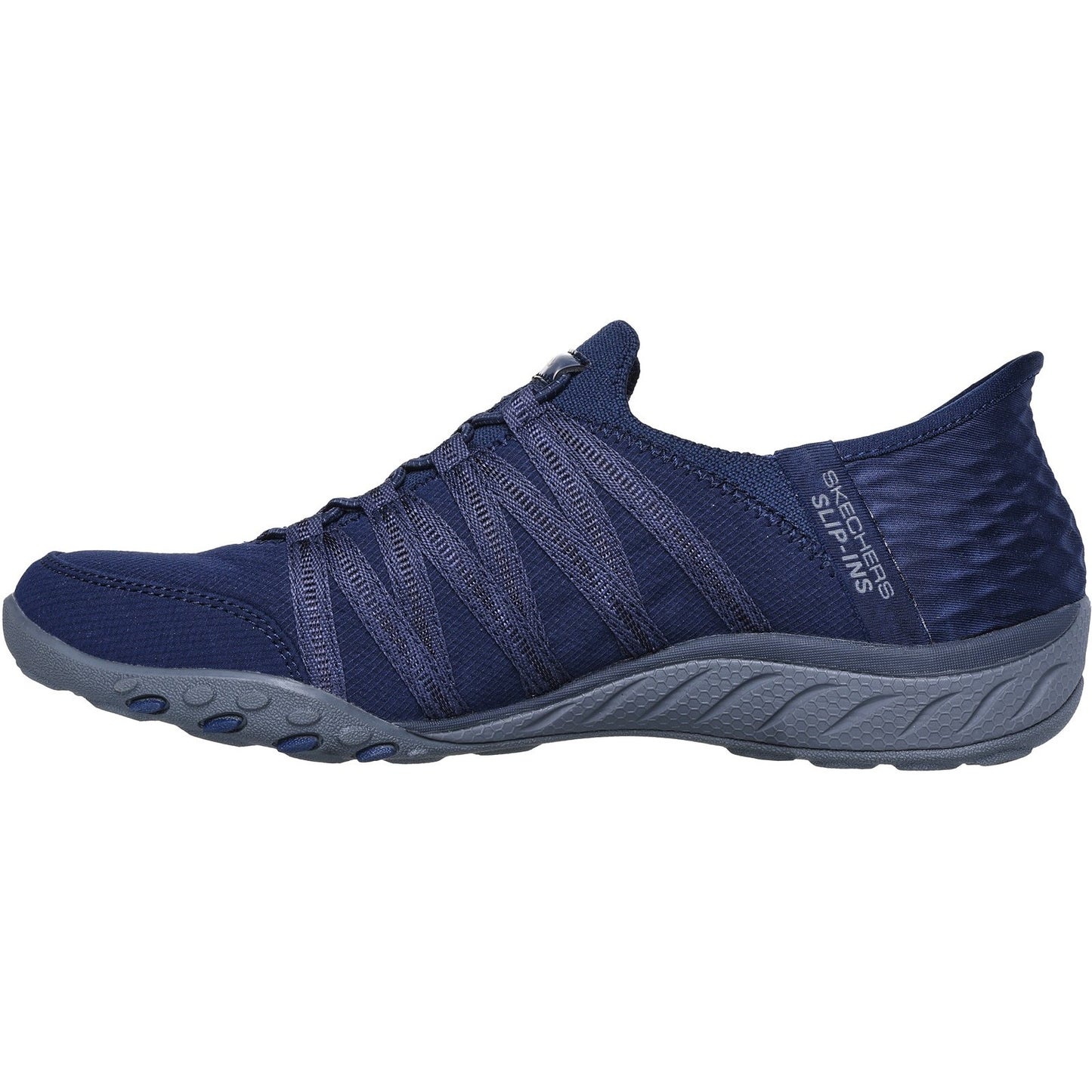 Skechers Breathe-Easy Roll With Me Womens Navy Trainer