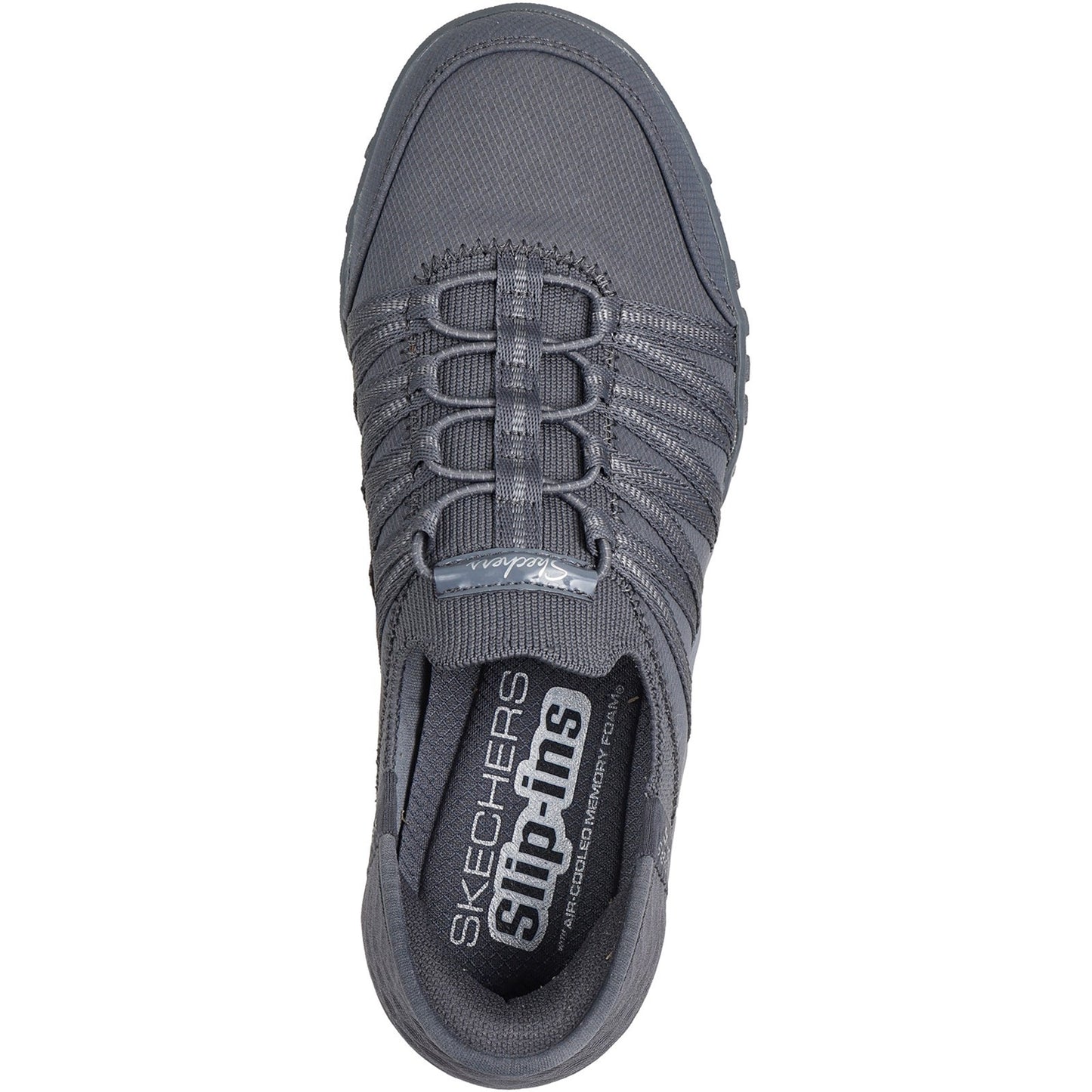 Skechers Breathe-Easy Roll With Me Womens Charcoal Trainer