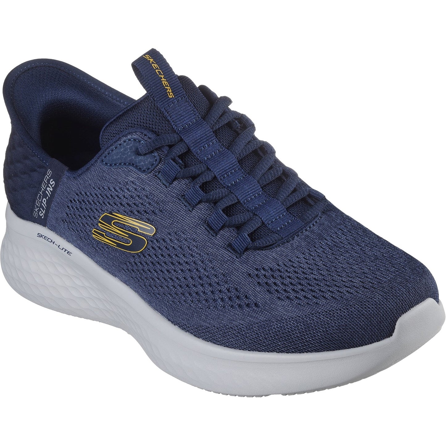Skechers Skech-Lite Pro Primebase Mens Navy Yellow Trainers