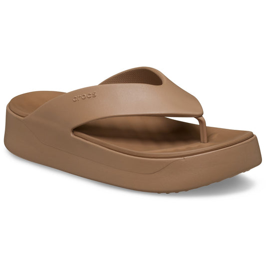 Crocs Getaway Platform Flip Womens Milk Chocolate Sandal