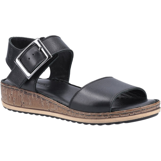 Hush Puppies Ellie Wide Fit Womens Black Sandals