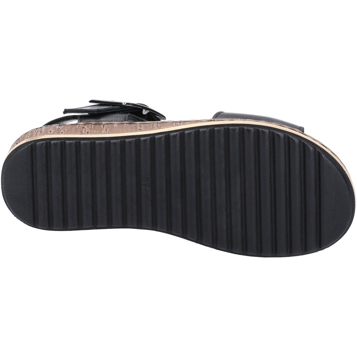 Hush Puppies Ellie Wide Fit Womens Black Sandals